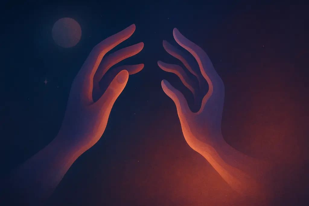 Dream illustration: Hands changing shape