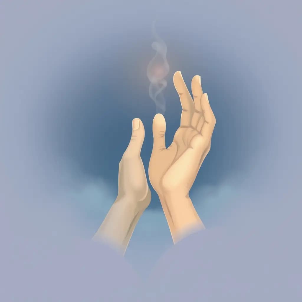 Dream illustration: Hands Disappearing