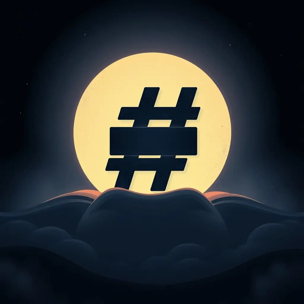 Dream illustration: Hashtag blocks your name