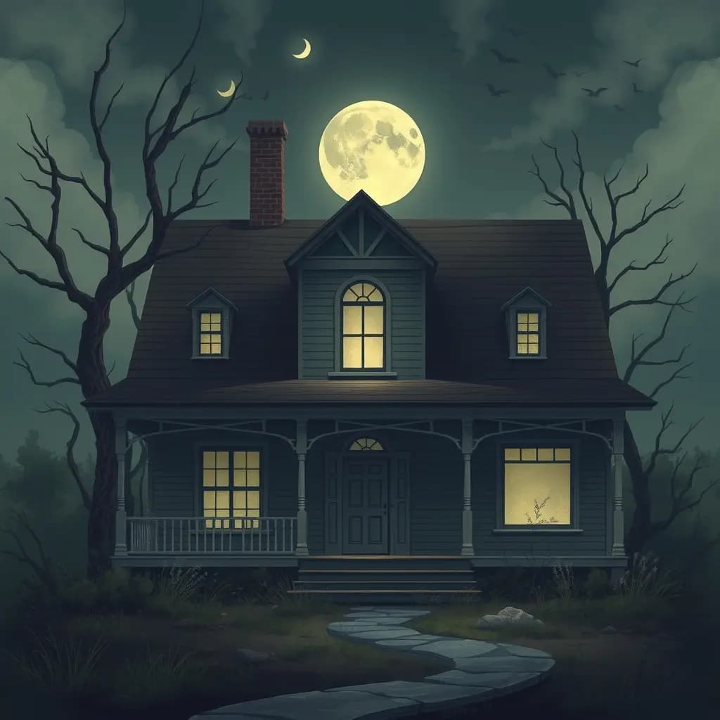 Dream illustration: Haunted or abandoned house