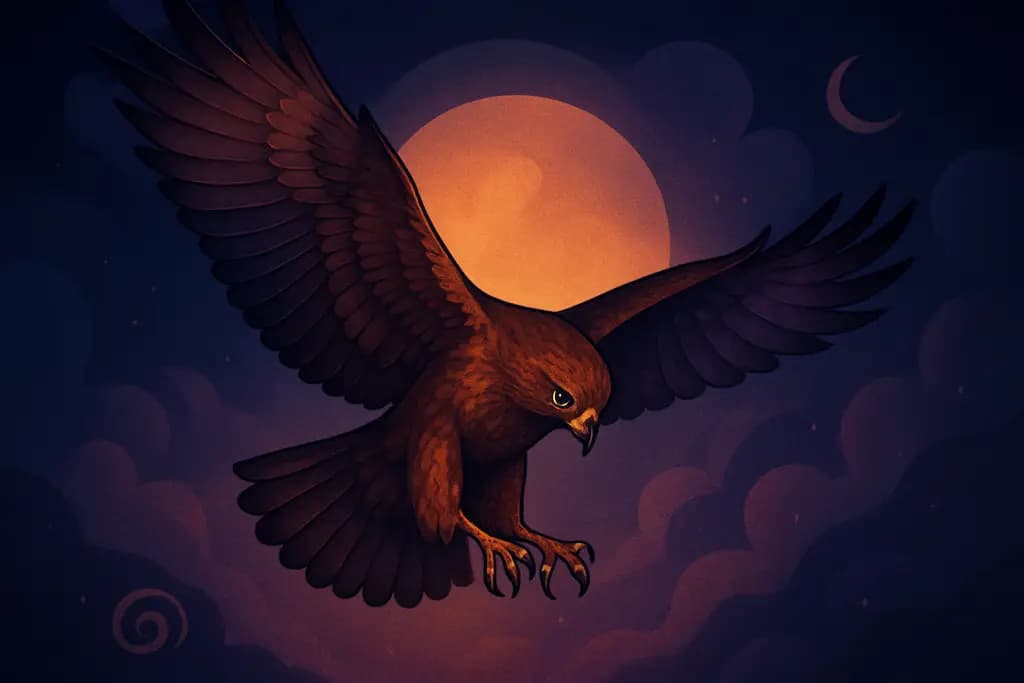 Dream illustration: Hawk diving at you