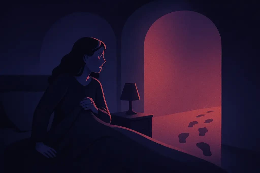 Dream illustration: hearing footsteps with no one visible