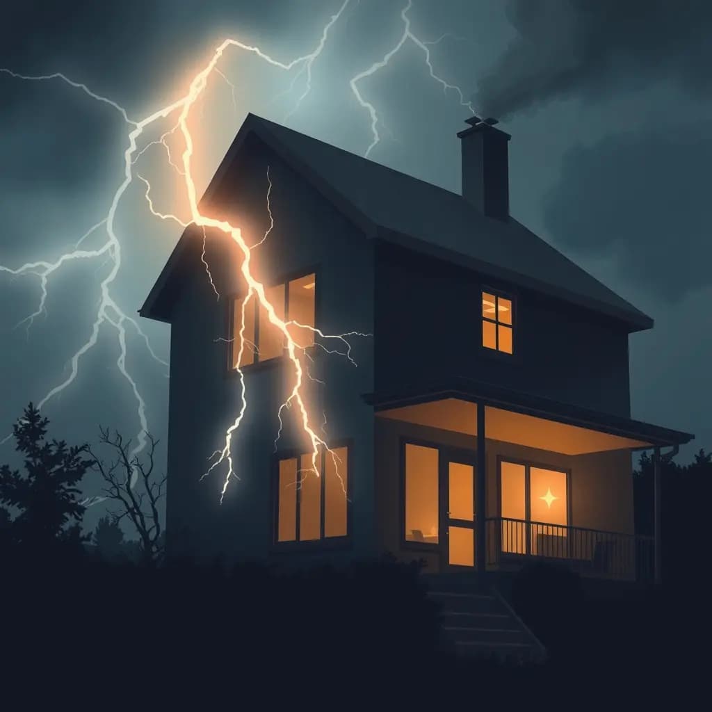 Dream illustration: Heat lightning inside building