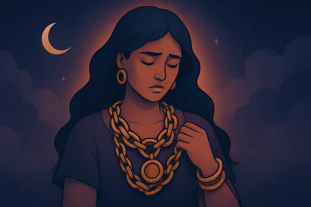 Dream illustration: Heavy jewelry weighing you down