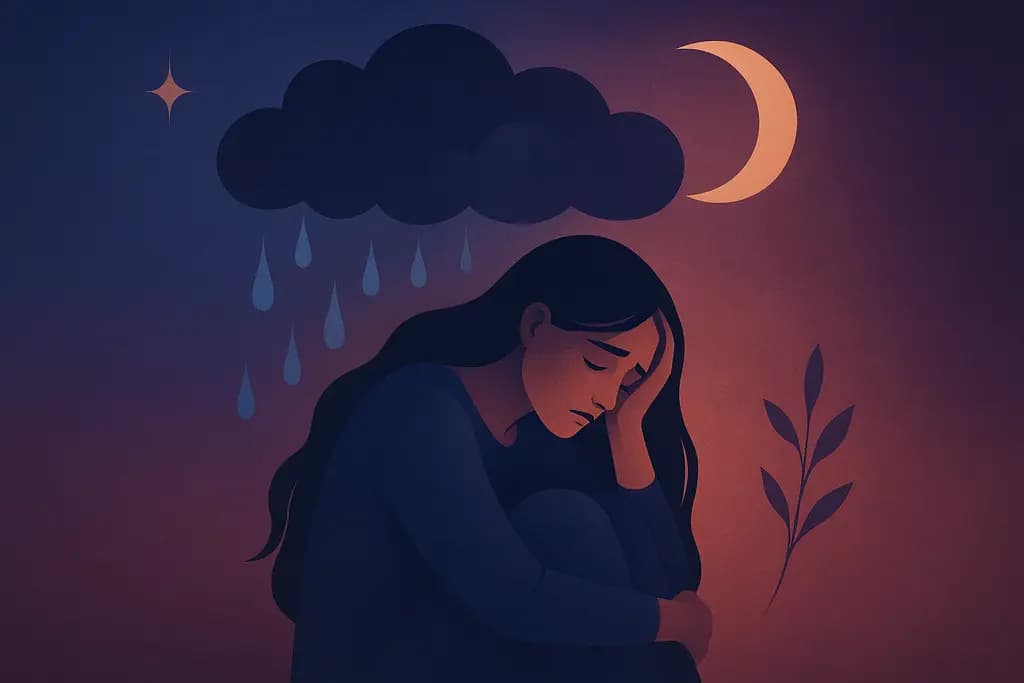 Dream illustration: Heavy sadness