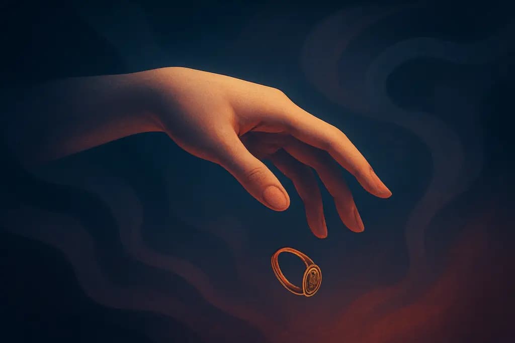 Dream illustration: heirloom ring falling off my finger dream