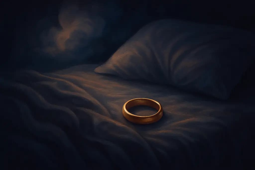 Dream illustration: heirloom wedding ring in bed