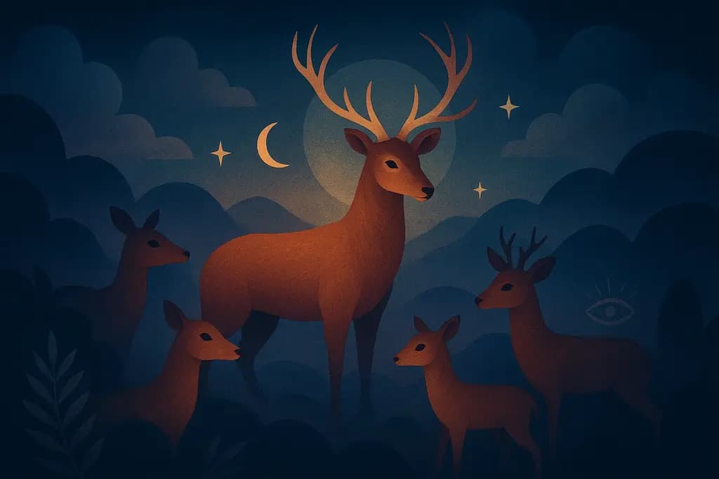 Dream illustration: Herd of Deer
