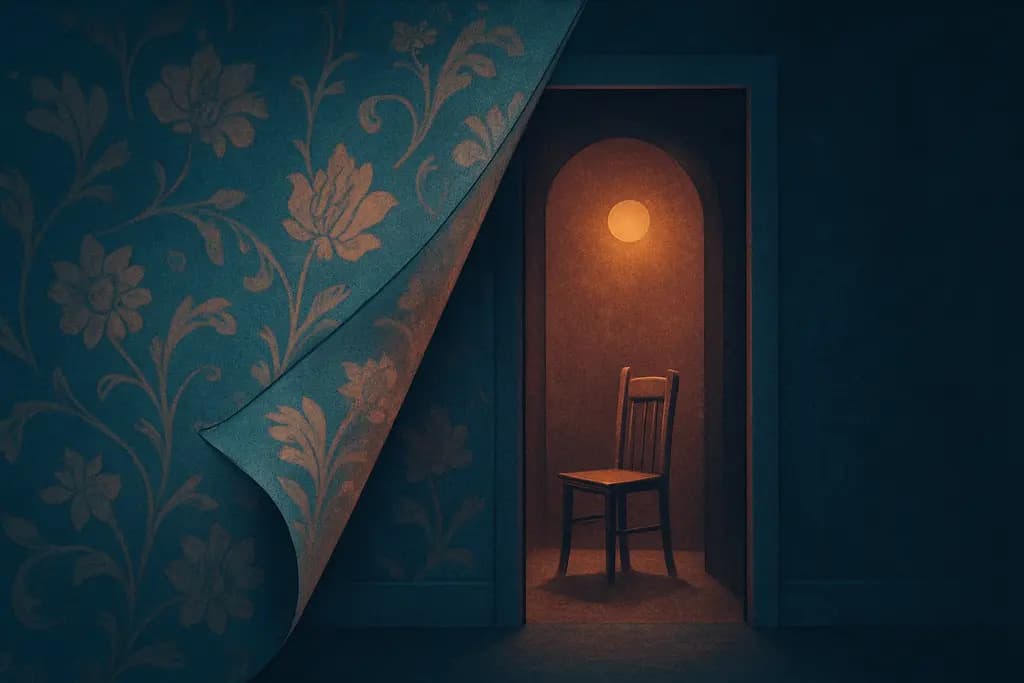 Dream illustration: Hidden room behind wallpaper