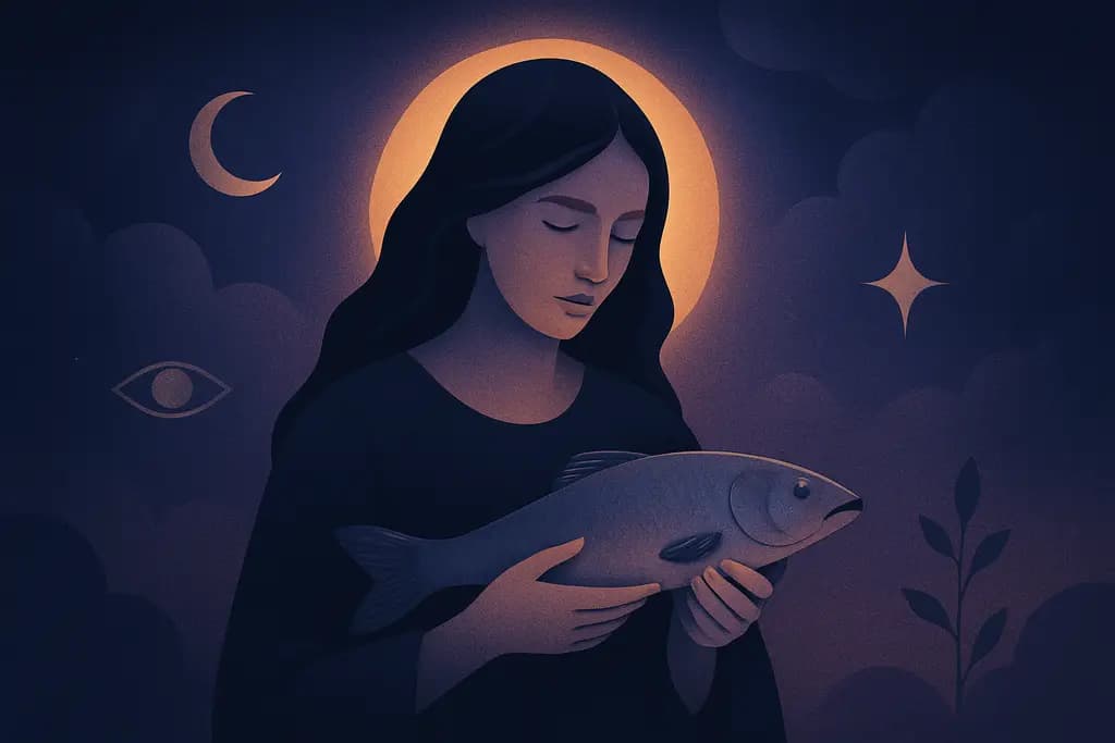 Dream illustration: Holding a dead fish