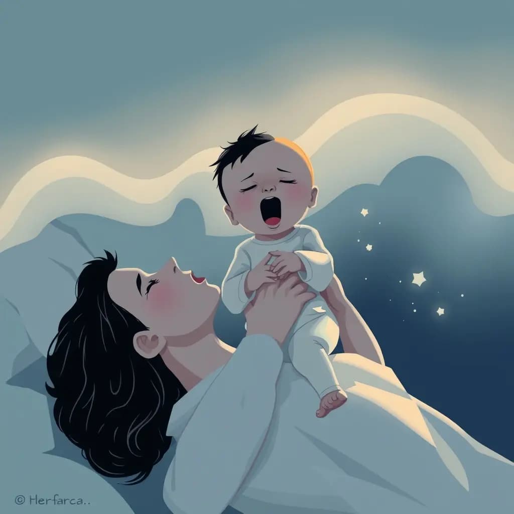 Dream illustration: Holding a screaming baby