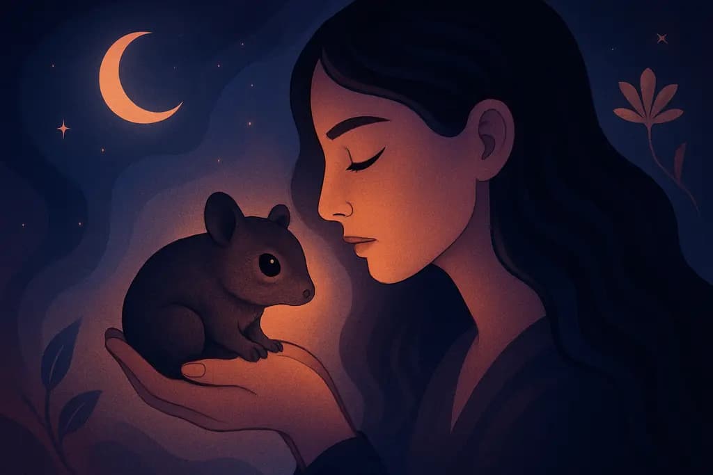 Dream illustration: Holding a Small, Unknown Animal
