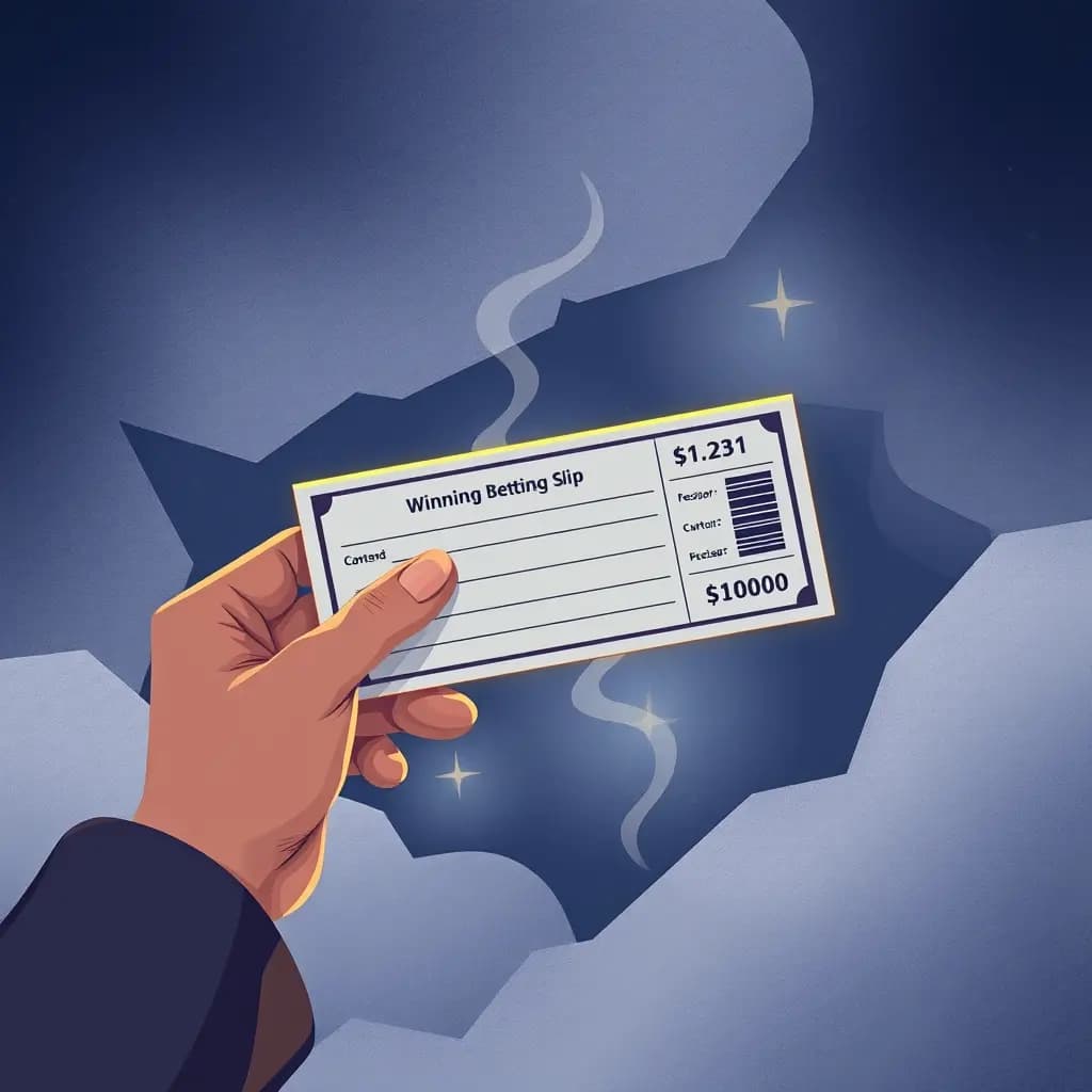 Dream illustration: Holding a Winning Betting Slip