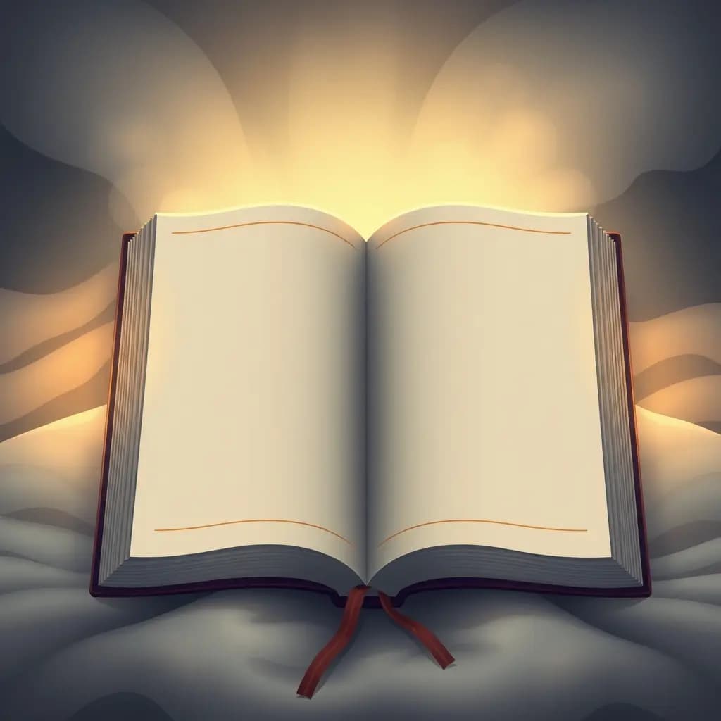 Dream illustration: Holy book pages blank