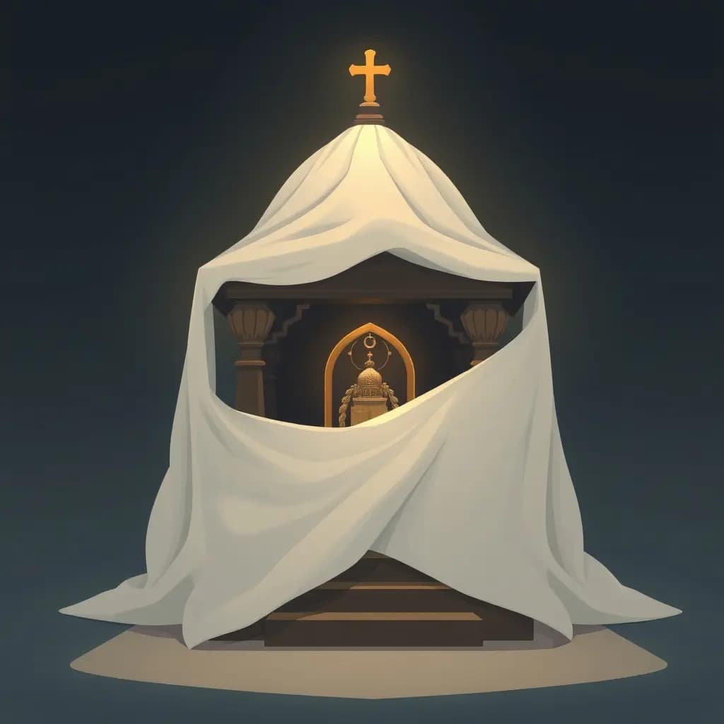 Dream illustration: Holy shrine covered