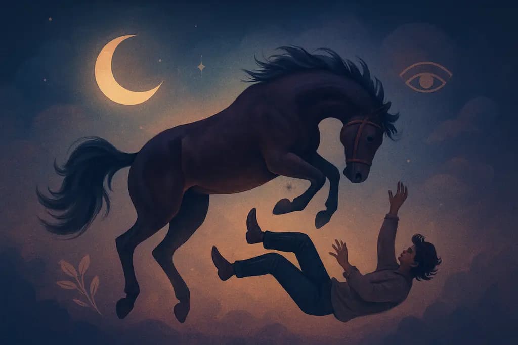 Dream illustration: Horse bucking you off