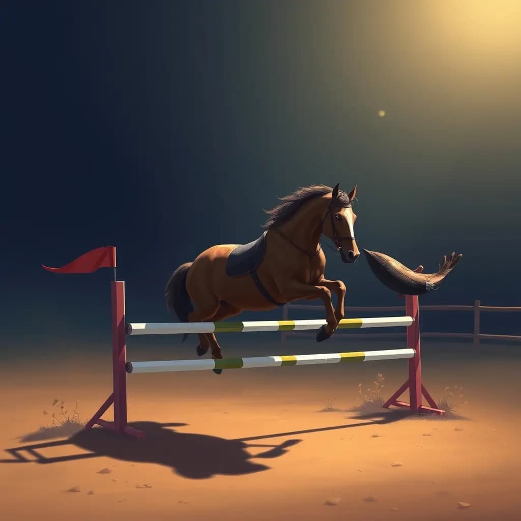 Dream illustration: Horse refuses the jump