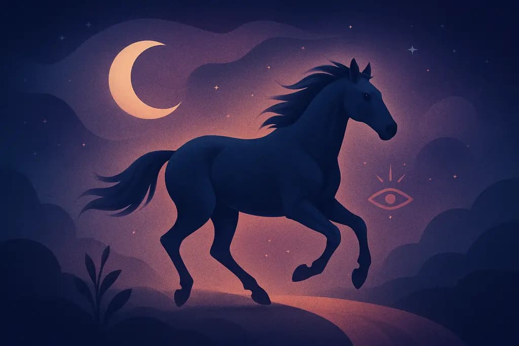 Dream illustration: Horse running away