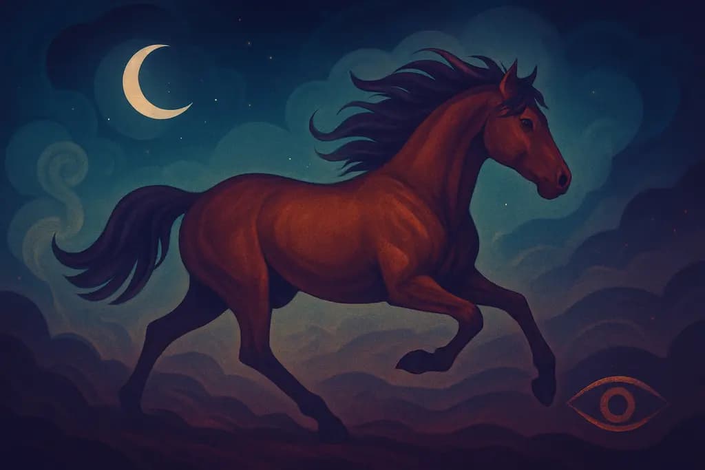 Dream illustration: Horse running wild
