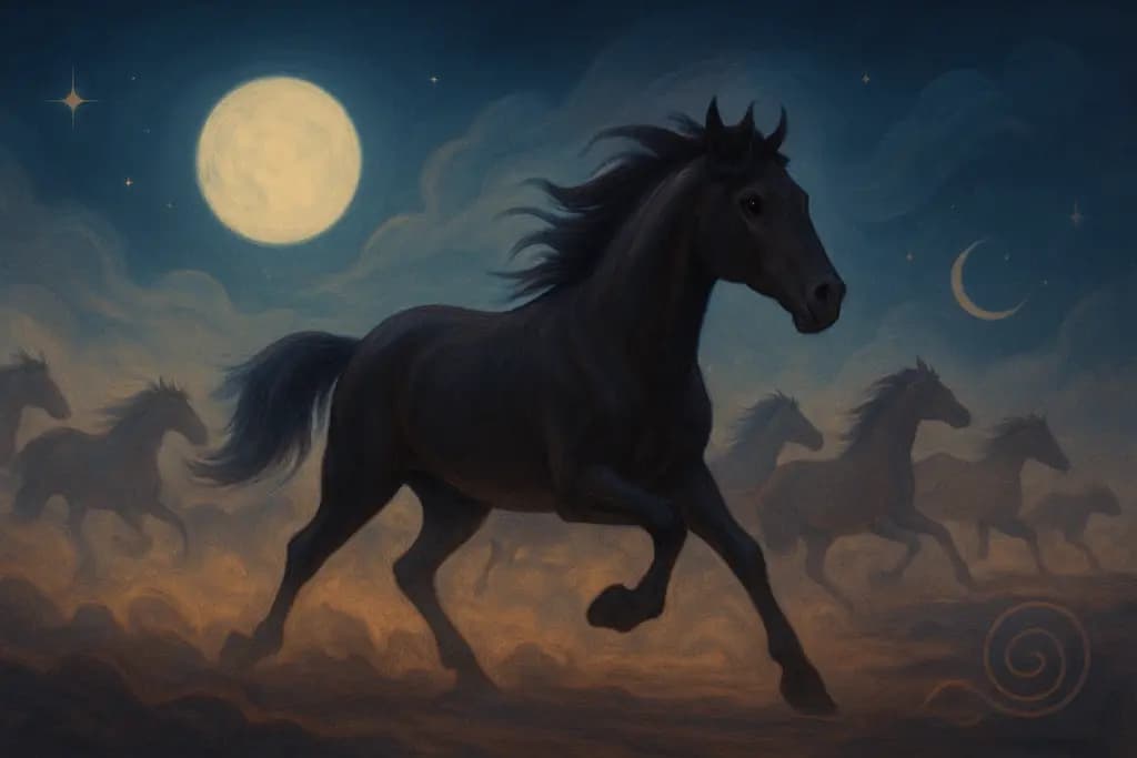 Dream illustration: Horse stampede