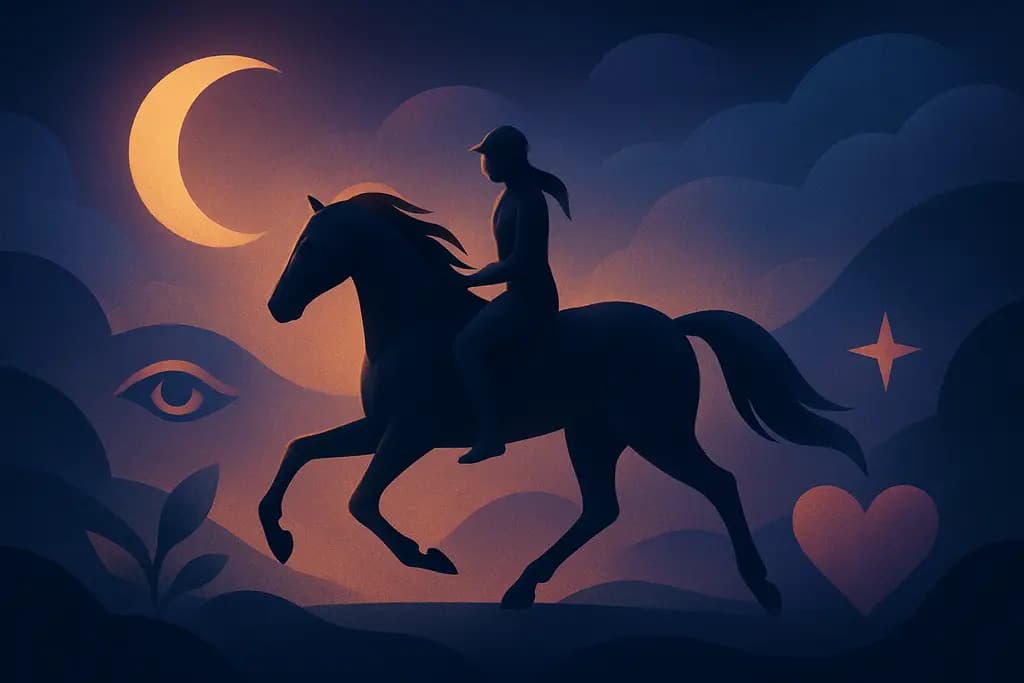 Dream illustration: Horses (riding)