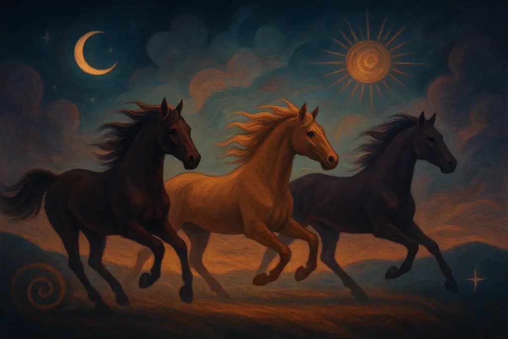 Dream illustration: Horses Running Free