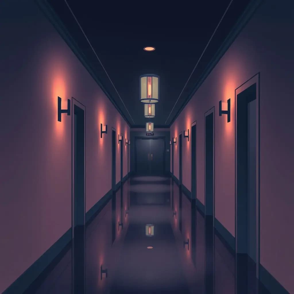 Dream illustration: Hotel hallway