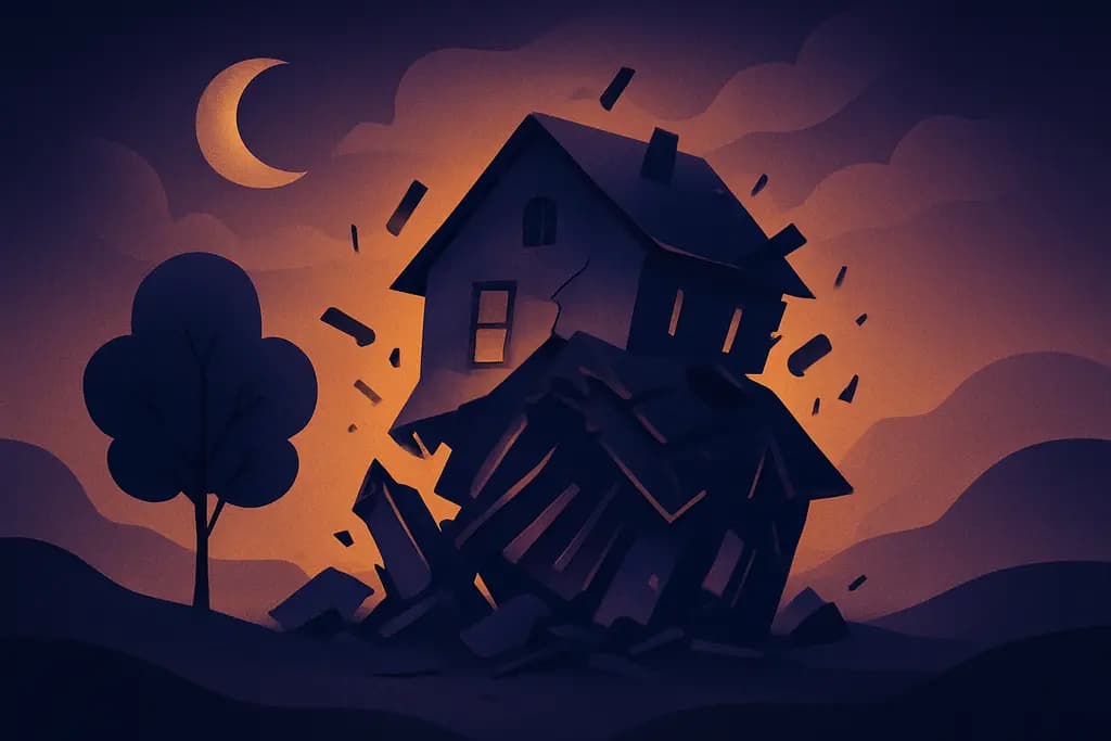 Dream illustration: House Collapse or Structural Failure