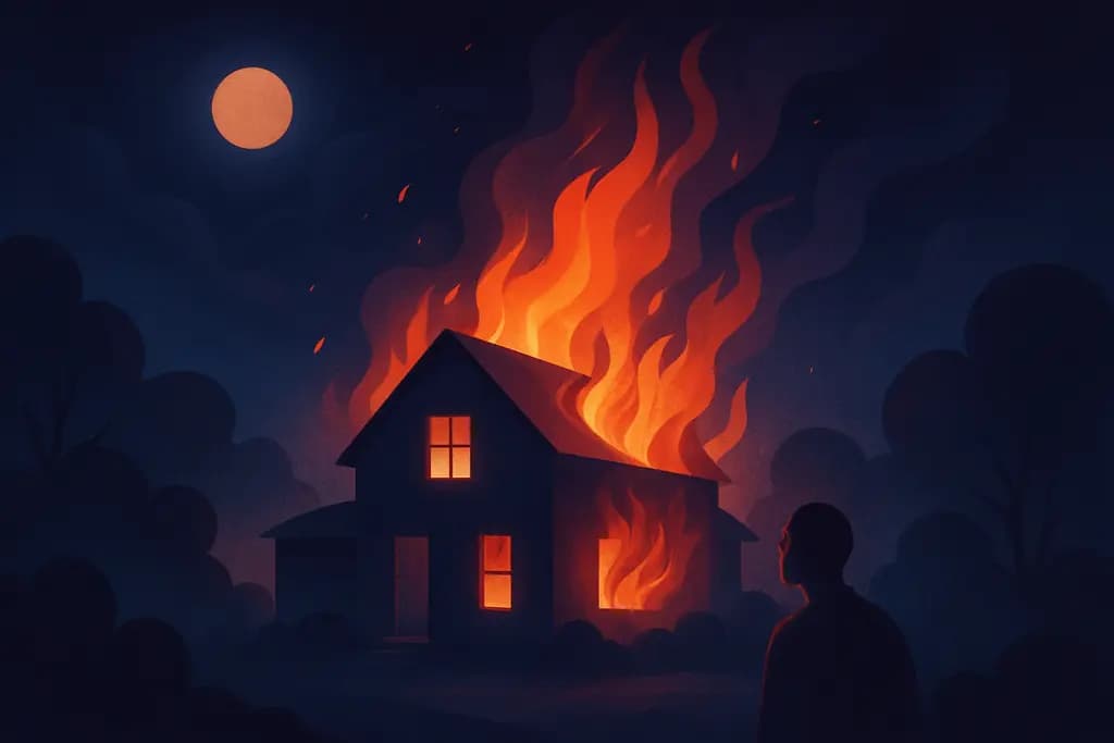 Dream illustration: House Fire