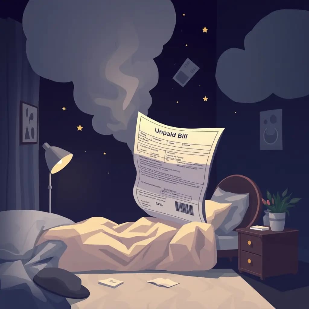 Dream illustration: Huge unpaid bill