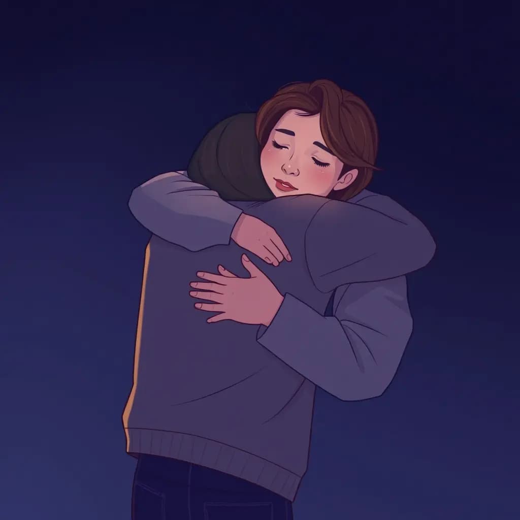 Dream illustration: Hugged by a stranger