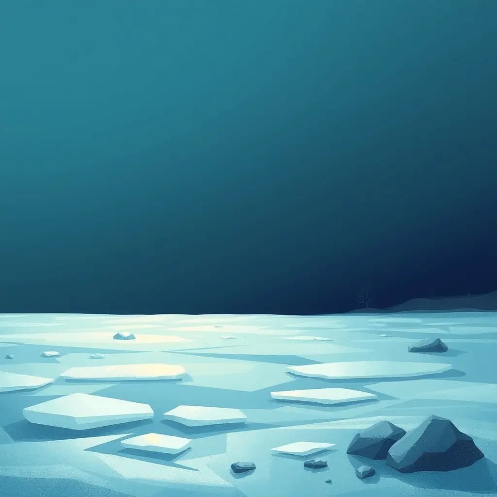 Dream illustration: Ice covers the ground