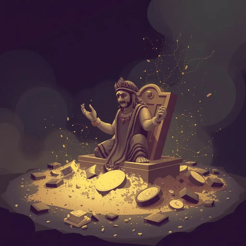 Dream illustration: Idol crumbles to dust
