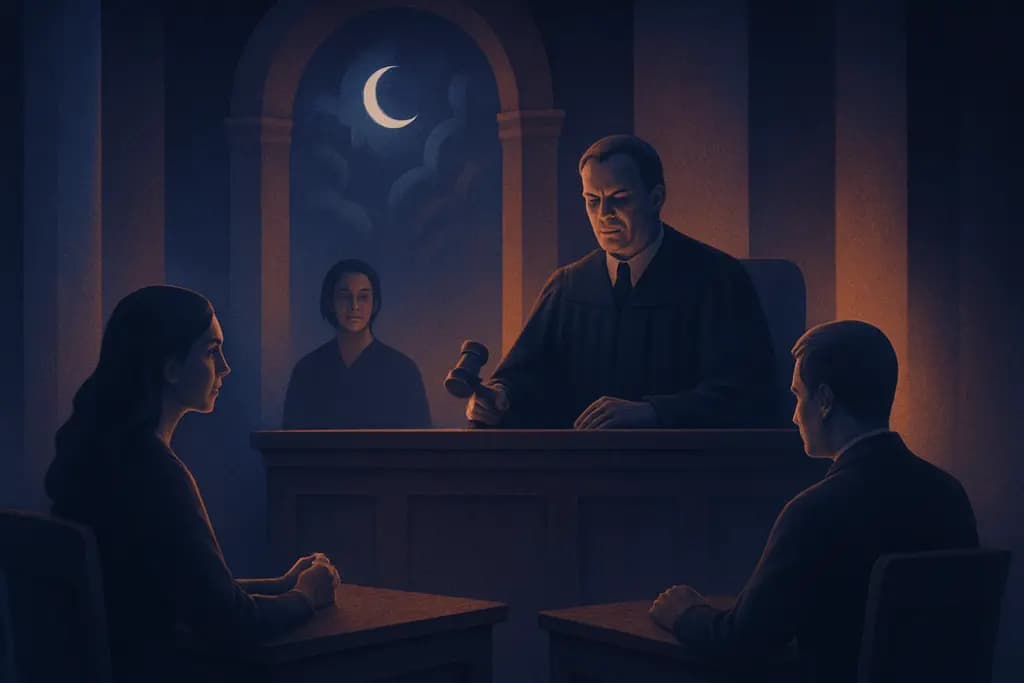 Dream illustration: In a Courtroom