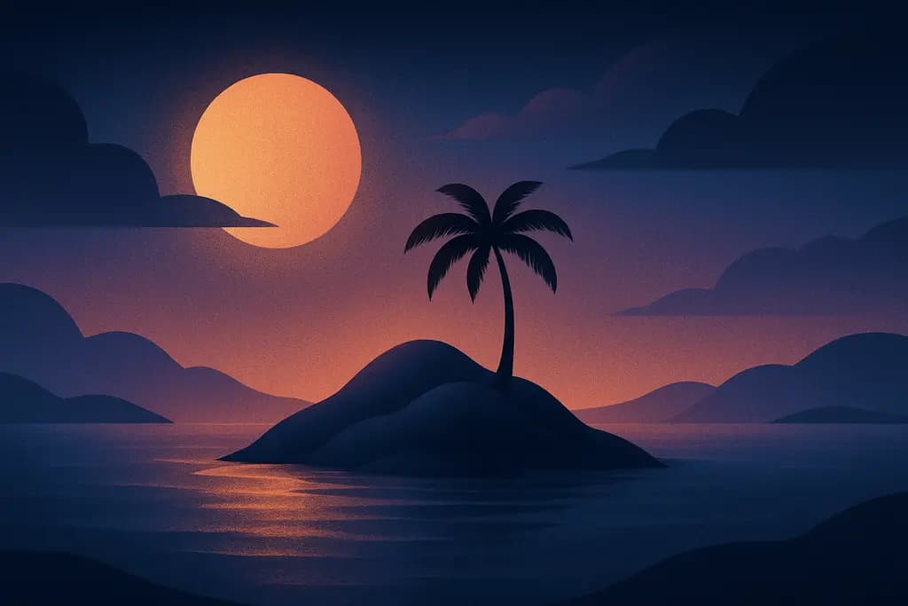Dream illustration: Island