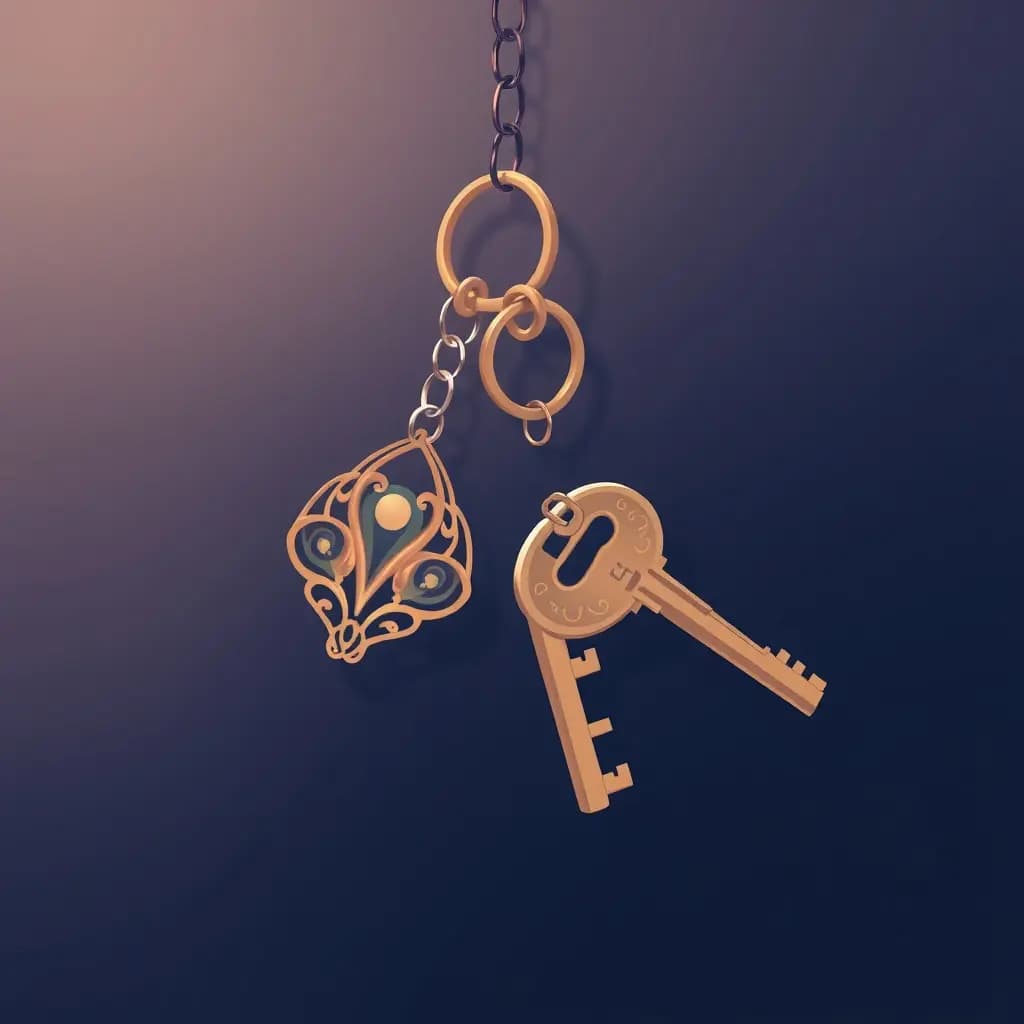 Dream illustration: Jewelry changes into keys