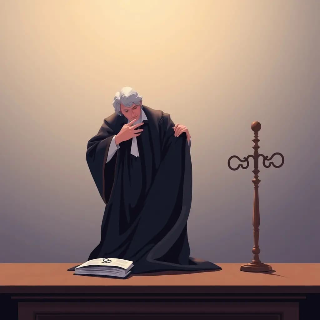 Dream illustration: Judge removes their robe
