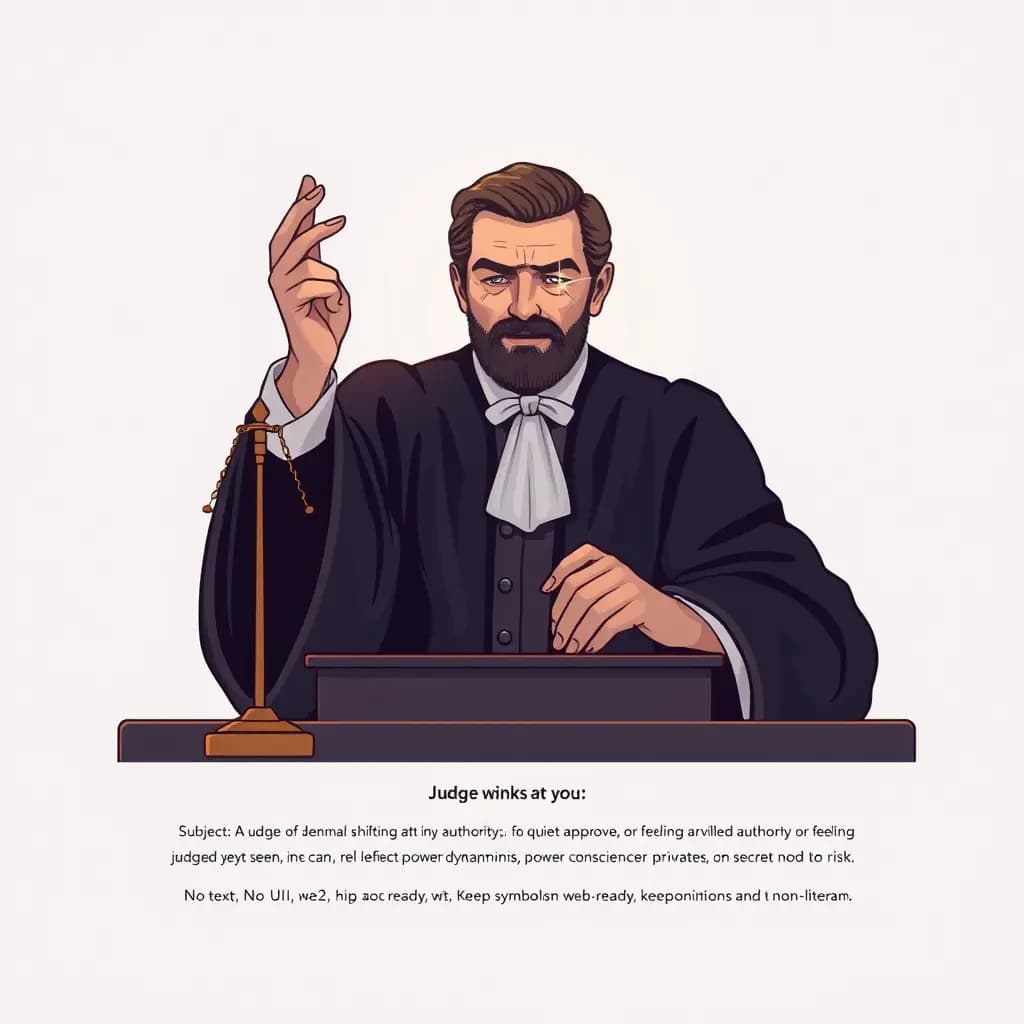 Dream illustration: Judge winks at you