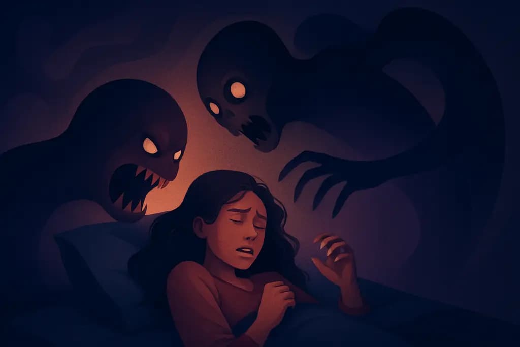 Dream illustration: Jumpscares biting me