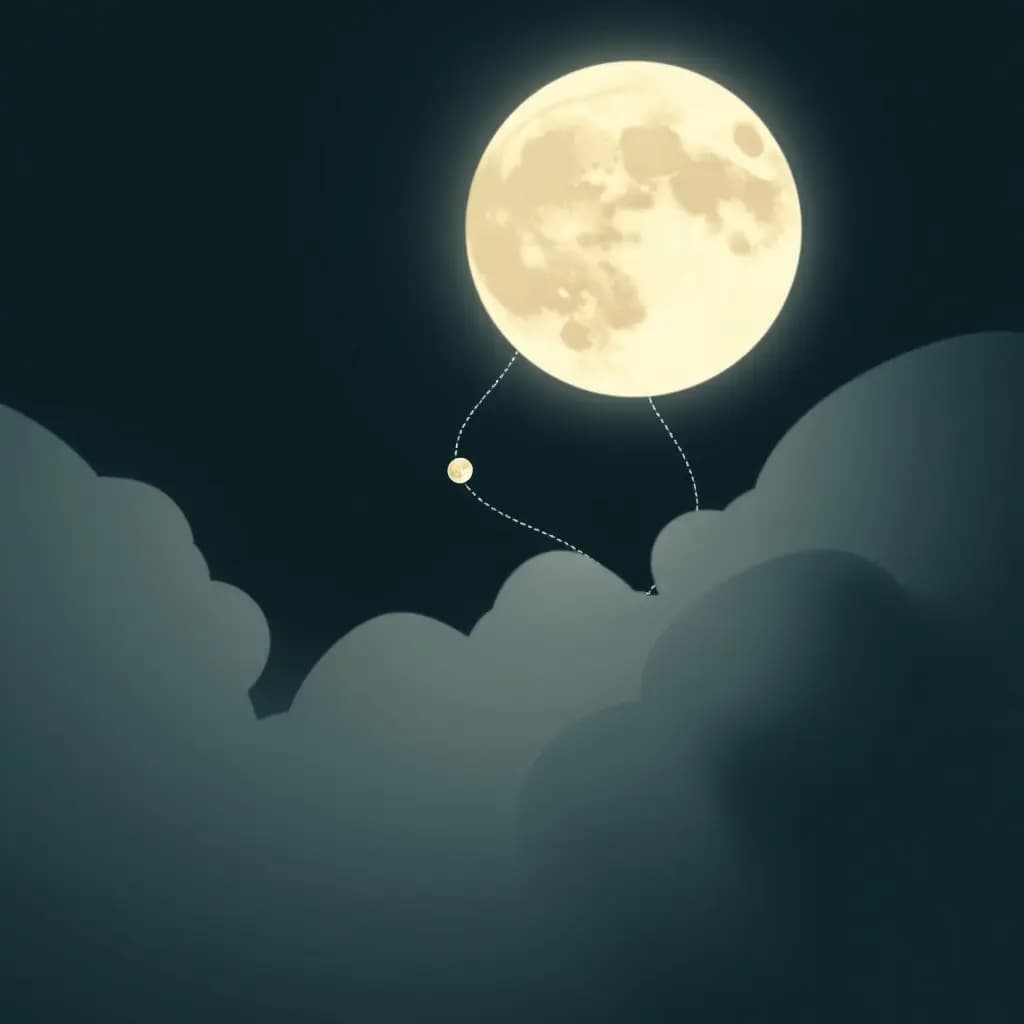 Dream illustration: Ketu trailing behind moon