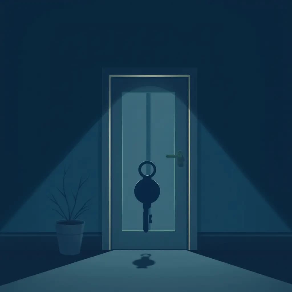 Dream illustration: Key doesn't fit door