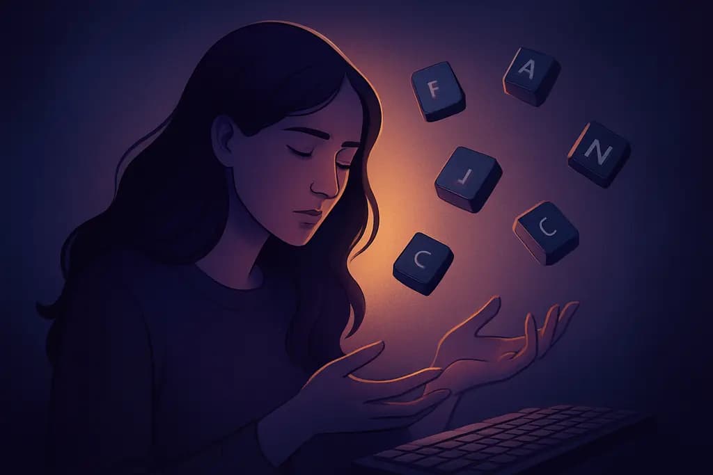 Dream illustration: Keyboard Keys Falling Off