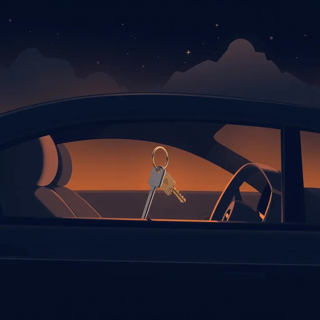 Dream illustration: Keys locked inside car