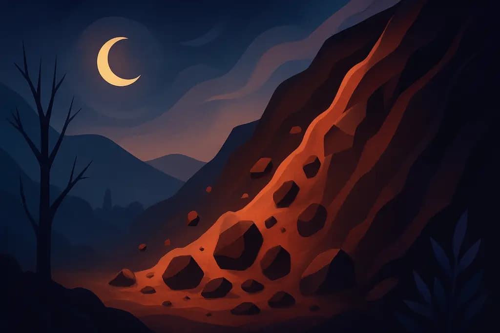 Dream illustration: Landslide