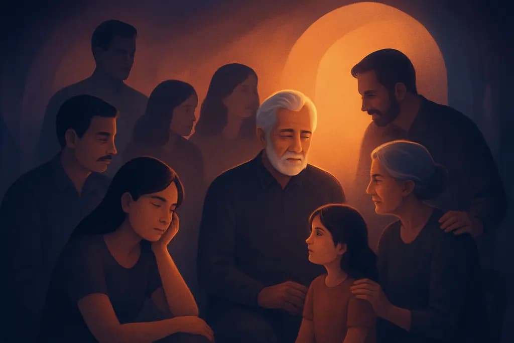 Dream illustration: Large family gathering