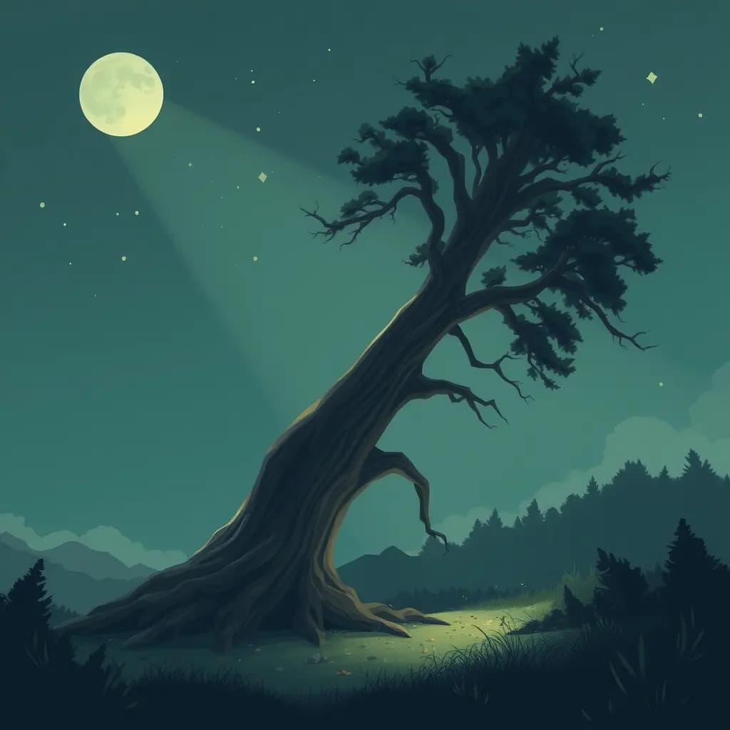 Dream illustration: Large tree falling
