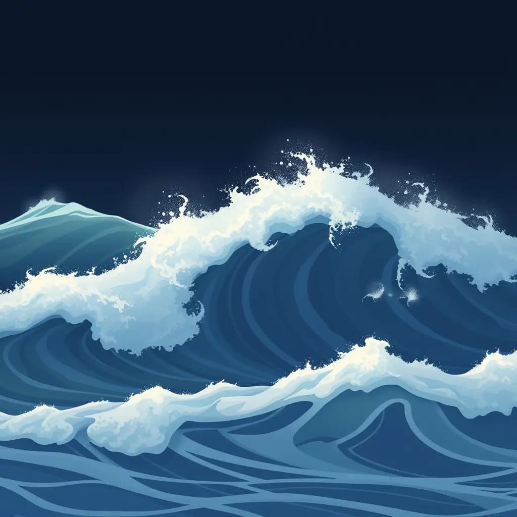 Dream illustration: Large waves