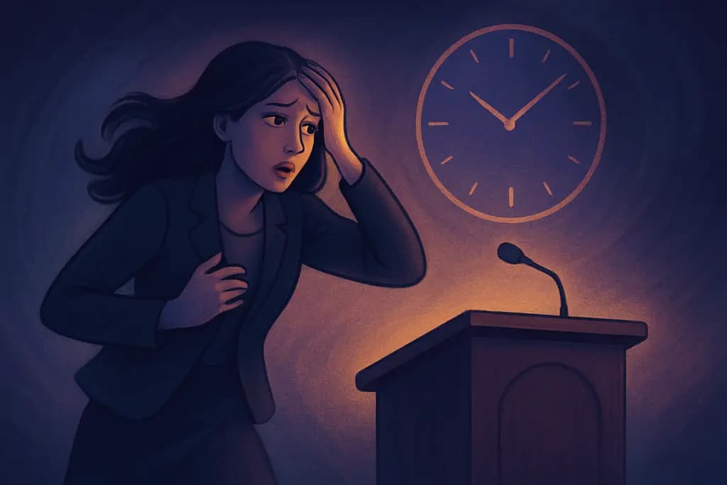Dream illustration: Late for a presentation or speech