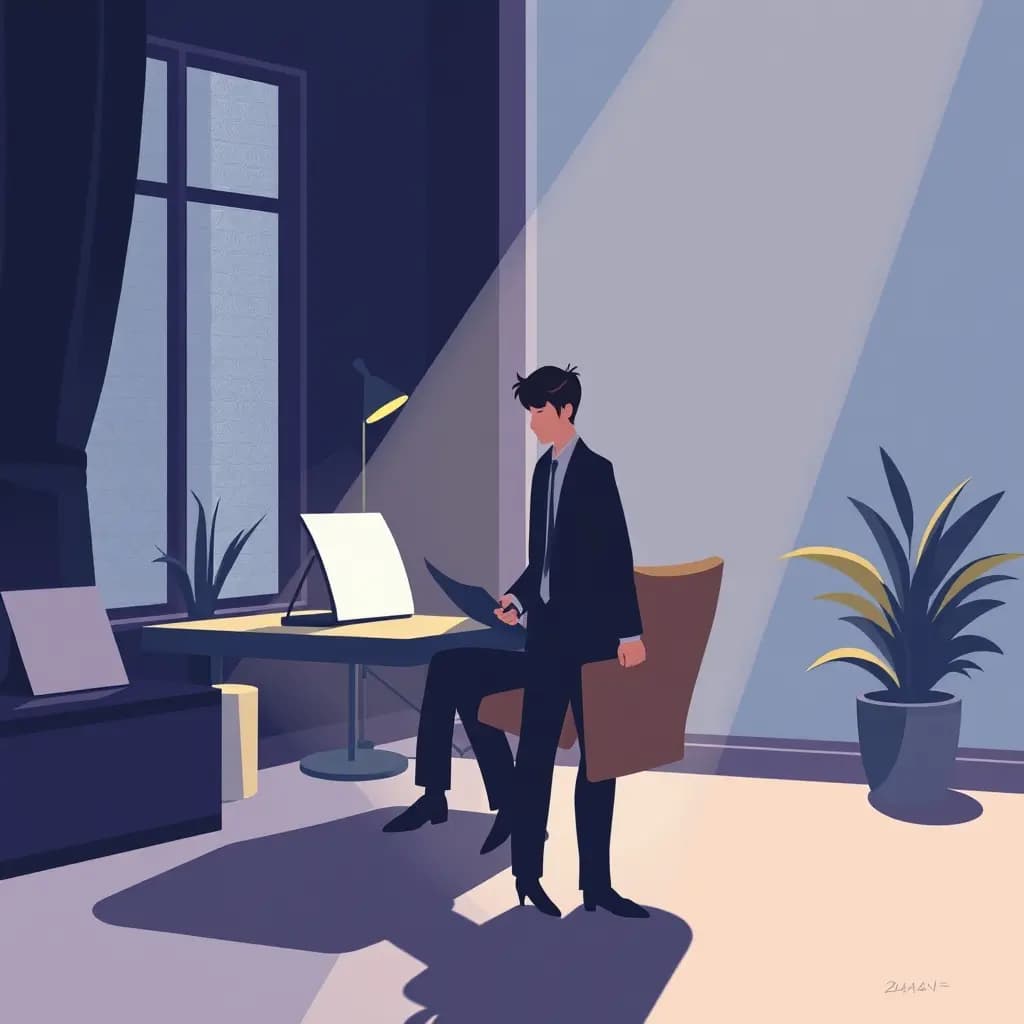 Dream illustration: Late to a job interview