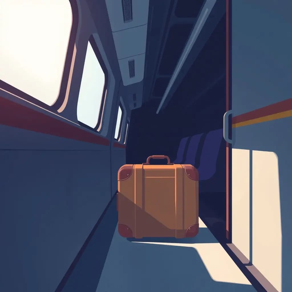 Dream illustration: Left luggage on train